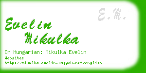 evelin mikulka business card